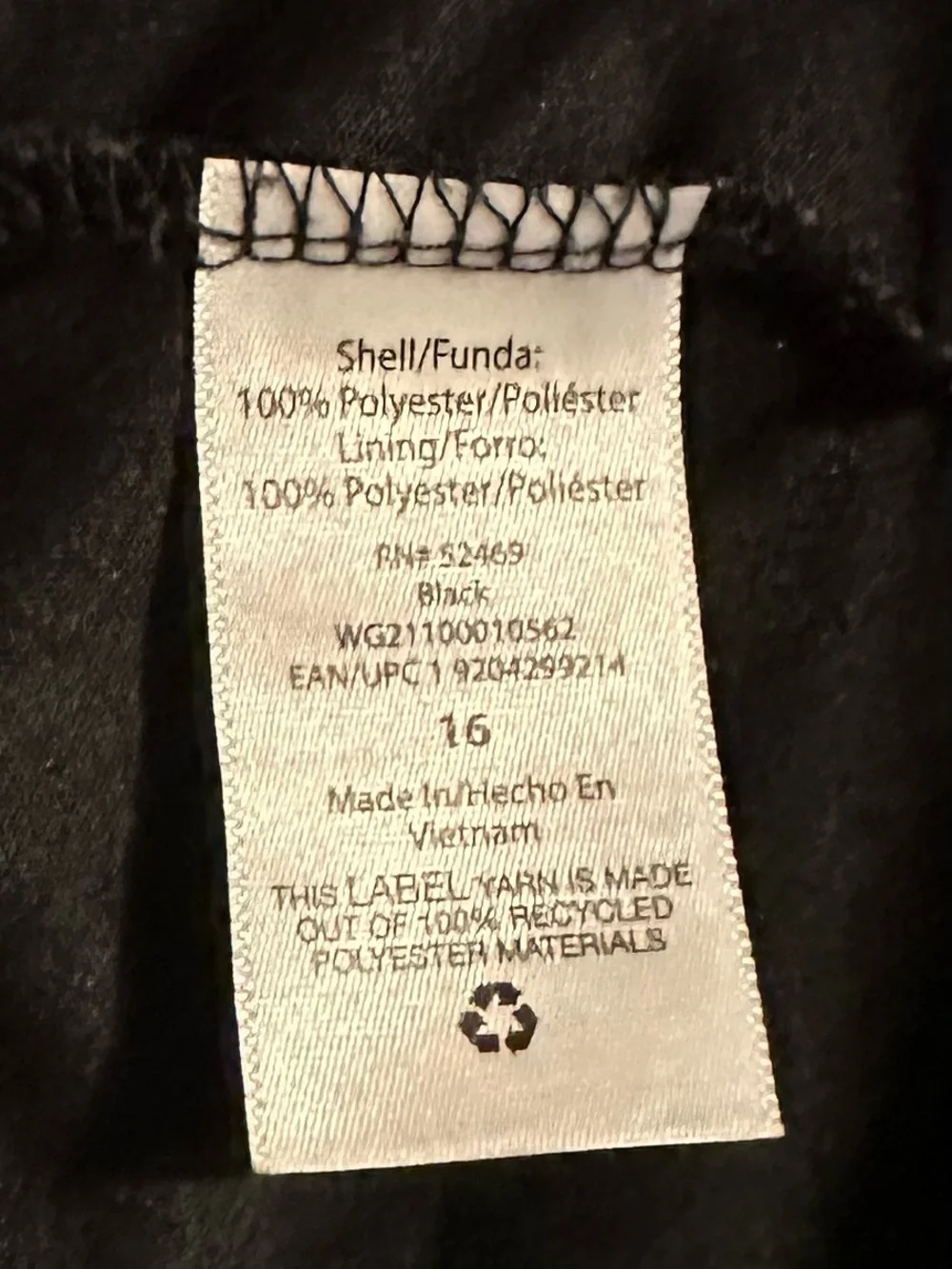 Black Skort with Side Ruffle Detail School Uniform Girls size 16
